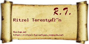 Ritzel Terestyén névjegykártya